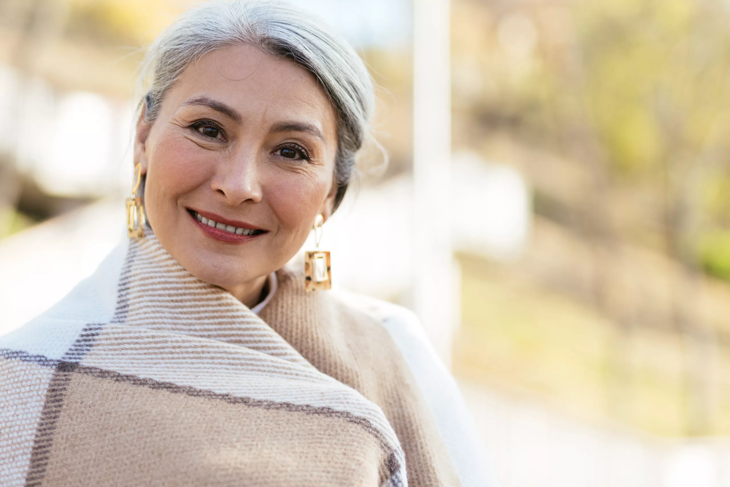 Storytelling image of a multiethnic senior couple in love